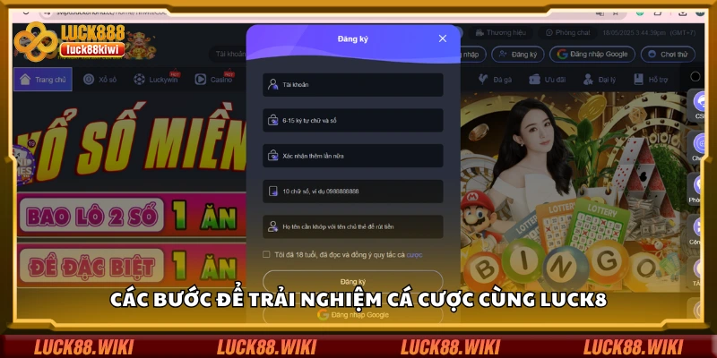 Hướng dẫn trải nghiệm cá cược cùng Luck8